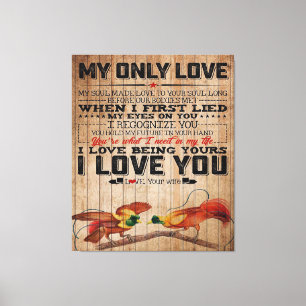 Toile Citation d'amour pour mari   Meilleur Cadeau Pour 