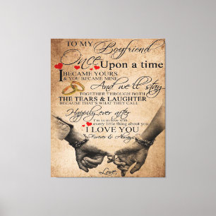 Toile Citation d'amour pour petit ami   Cadeau pour mari