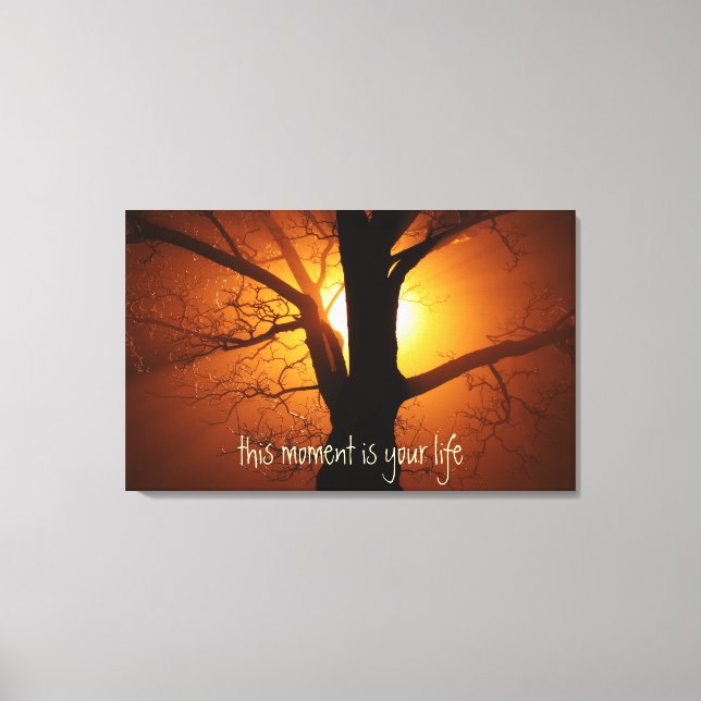 Toile Citation de durée de vie Inspirational avec Sun (Recto)