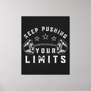 Toile Citation de gym pour Continuer à Pousser Vos Limit