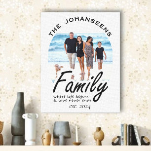 Toile Citation de l'amour pour la vie familiale Photo &