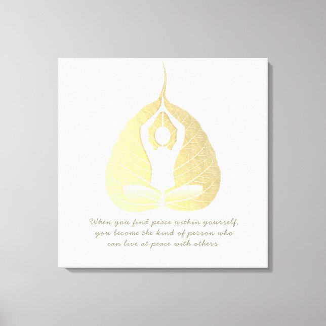 Toile Citation de l'instructeur de yoga Pose Bodhi Leaf  (Recto)