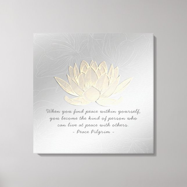 Toile Citation de méditation de l'instructeur YOGA Silve (Recto)