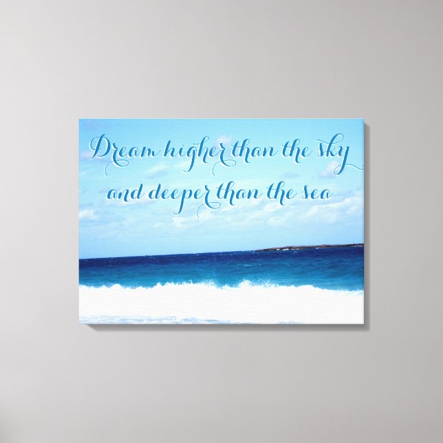 Toile Citation de motivation sur Ocean (Recto)