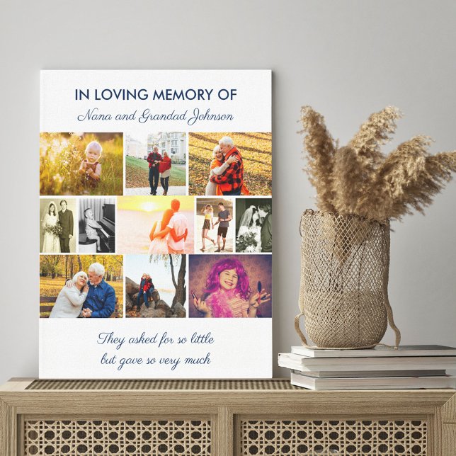Toile Citation du souvenir In Love Memory - Collage de p (Créateur téléchargé)