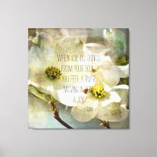 Toile Citation en bois de chien blanc Rumi