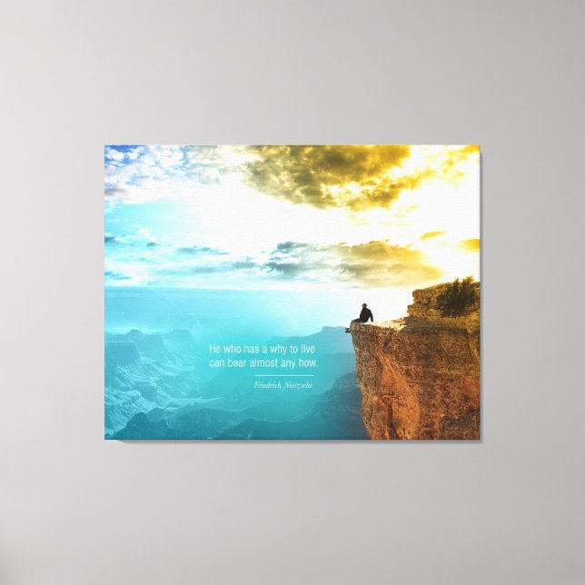 Toile Citation Friedrich Nietzsche Nature Aventure Natur (Recto)