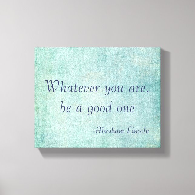 Toile Citation Inspirationnelle Abraham Lincoln (Recto)
