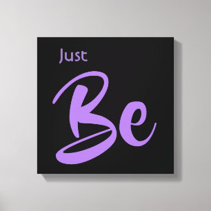 Toile Citation inspirée Typographie noir et violet