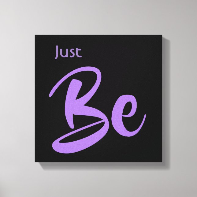 Toile Citation inspirée Typographie noir et violet (Recto)