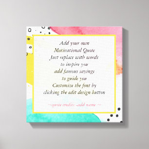 Toile Citation Motivationnelle Faites votre propre art A