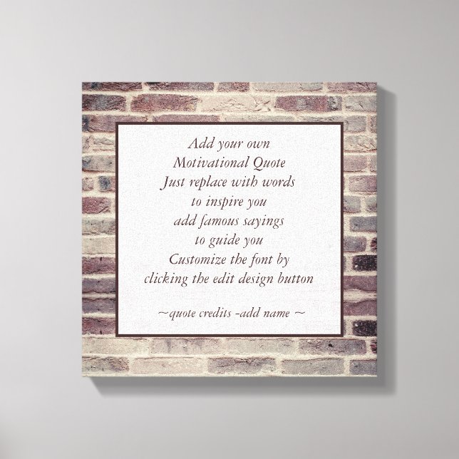 Toile Citation Motivationnelle Rustique Faites votre pro (Recto)