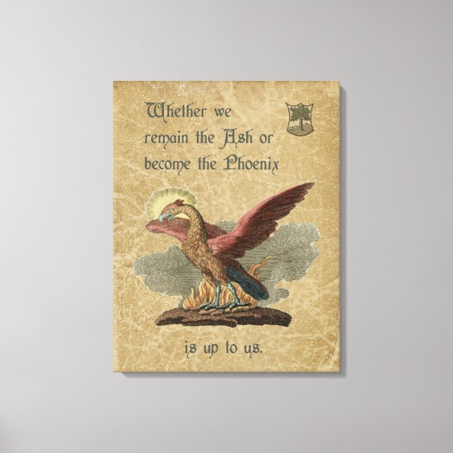 Toile Citation Phoenix Inspiration Parchemin antique (Recto)