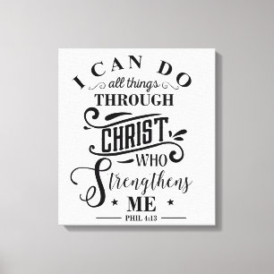 Toile Citation Religieuse Le Christ me renforce