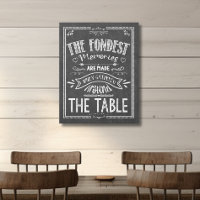 Citation Rustique Famille Noir Blanc Vintage Table