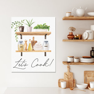 Toile Citations d'ustensiles de cuisine et de plantes d'