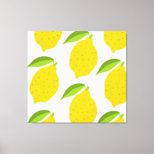 Toile citrons jaunes, motif artistique sans soudure.