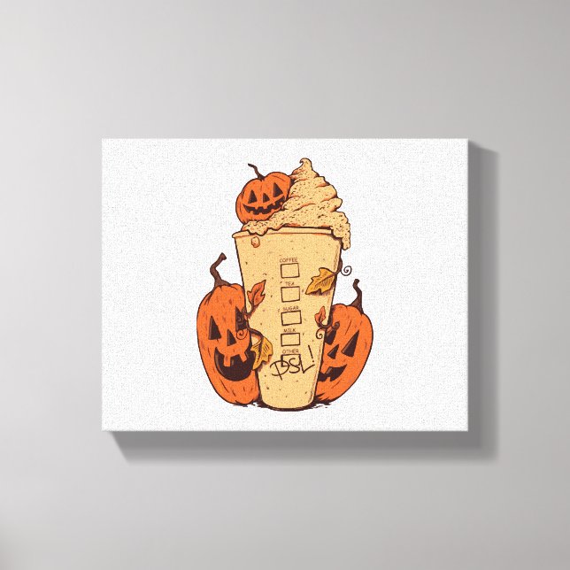 Toile Citrouille d'Halloween Funny Citrouille d'Hallowee (Recto)