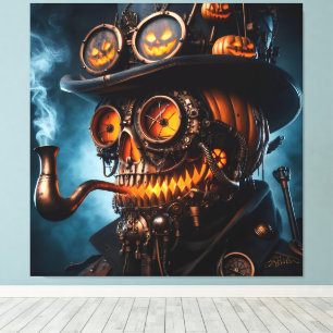 Toile Citrouille Jack-O-Lantern Steampunk Gothique Hallo
