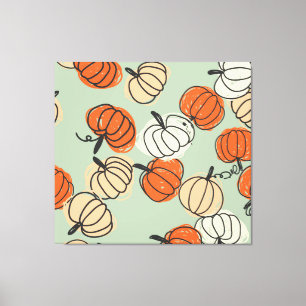 Toile Citrouille : Merci motif sans soucis.