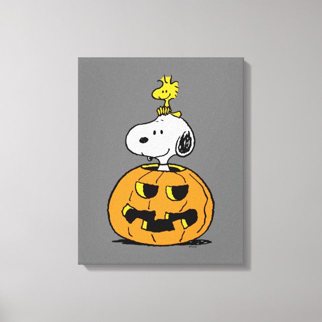 Toile Citrouille Snoopy & Woodstock (Recto)
