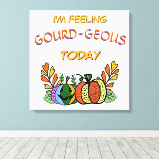 Toile Citrouilles d'automne gourdes
