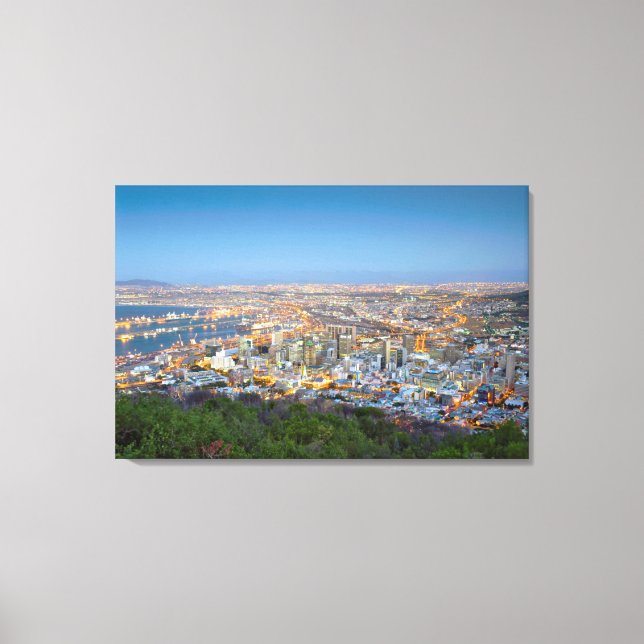 Toile Cityscape From Summit Of signal Hill At Dusk (Recto)
