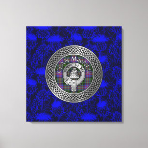 Toile Clan MacNeil Crest & Tartan Knot sur le chardon