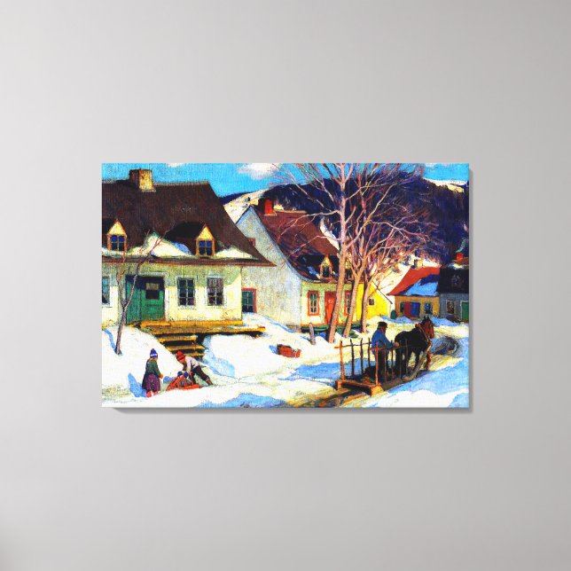Toile Clarence Gagnon - Un village du Québec (Recto)
