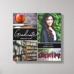Toile Classe de 2025 Moderne Graduate Photo Collage