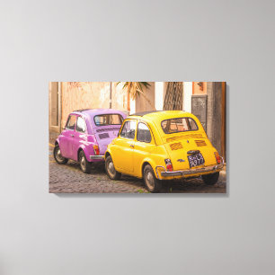 Toile Classic italien Fiat 500 voitures à Rome Italie