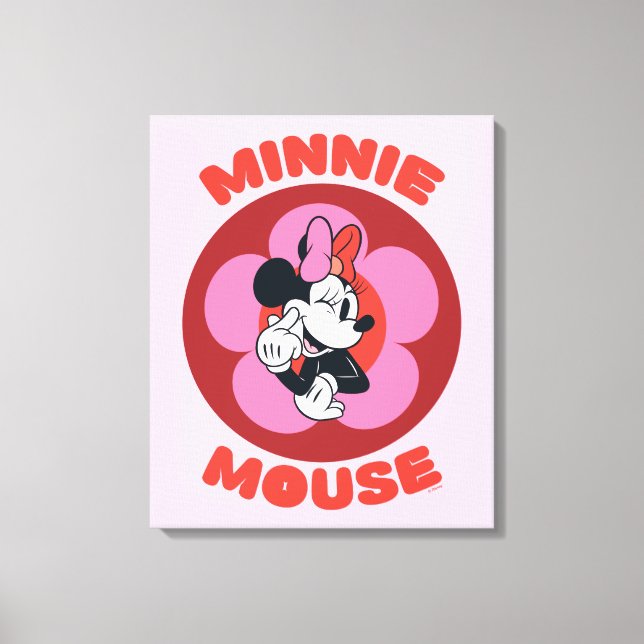 Toile Classic Minnie Mouse Retro Badge (Recto)