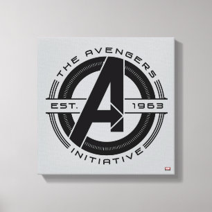 Toile Classique Avengers   Logo de lentilles de l'initia