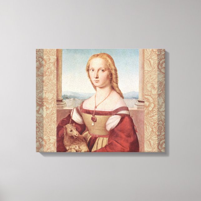 Toile Classique Raphael Lady et Unicorn (Recto)