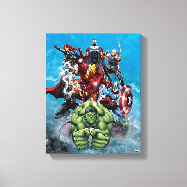 Toile Classiques Avengers | Hulk menant les Avengers (Recto)