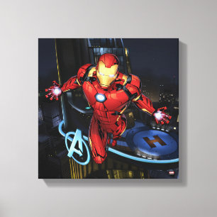 Toile Classiques Avengers Iron Man volant vers l'avant