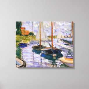 Toile Claude Monet - Bateaux à voile sur la Seine