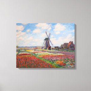 Toile Claude Monet - Champ de Tulipes en Hollande