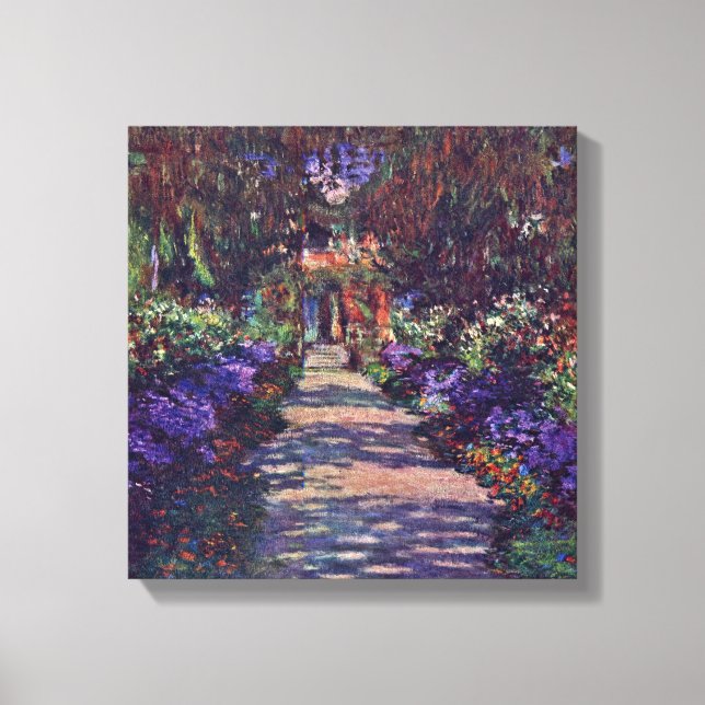 Toile Claude Monet - chemin de jardin (Recto)