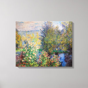 Toile Claude Monet - Coin de jardin à Montgeron