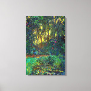 Toile Claude Monet - Coin d'étang avec nénuphars