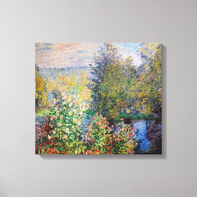 Toile Claude Monet - Coin du jardin à Montgeron (Recto)