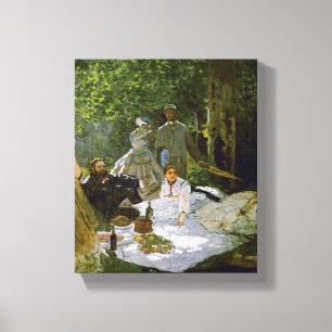Toile Claude Monet - déjeuner sur l'herbe - 1866