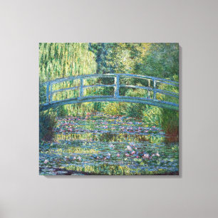 Toile Claude Monet - Eau Lily étang, Harmonie verte