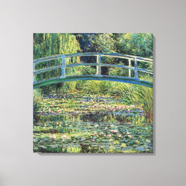Toile Claude Monet - Etang Lily et Pont Japonais (Recto)