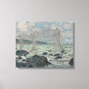 Toile Claude Monet - Filets de pêche à Pourville
