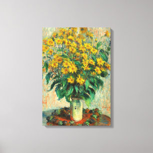 Toile Claude Monet - Fleurs d'artichauts de Jérusalem