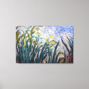 Toile Claude Monet - Iris jaunes et violets
