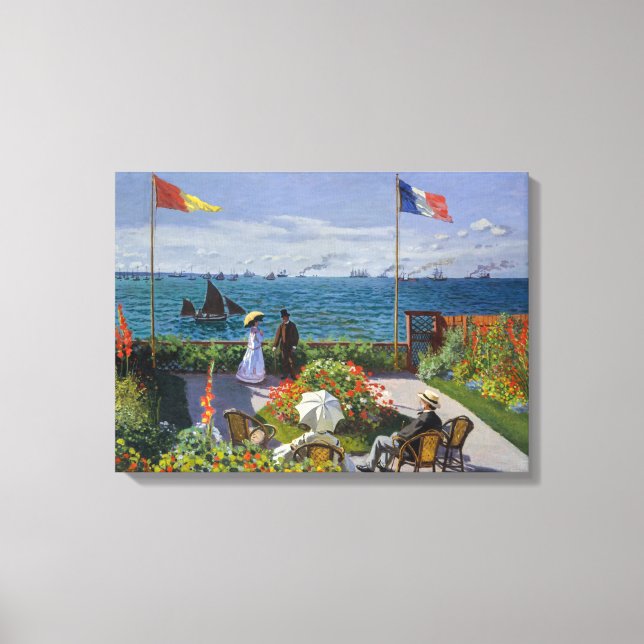 Toile Claude Monet - Jardin de Sainte-Adresse (Recto)