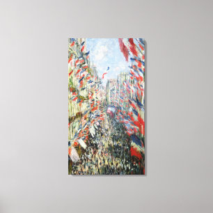 Toile Claude Monet   la rue Montorgueil, Paris